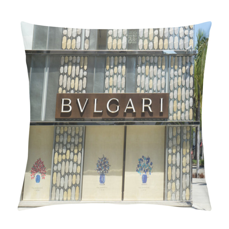 Personality  Bulgari Retail Store Exterior. Pillow Covers