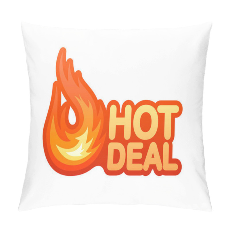 Personality  Fire Hot Deal. Vector Design Element. Red Banner Vector. Special Offer Badge. Modern Promotion Template. Summer Sale Banner Template. Vector Illustration. Pillow Covers