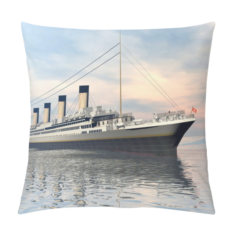 Personality  Titanic Ship - 3D Render Pillow Covers