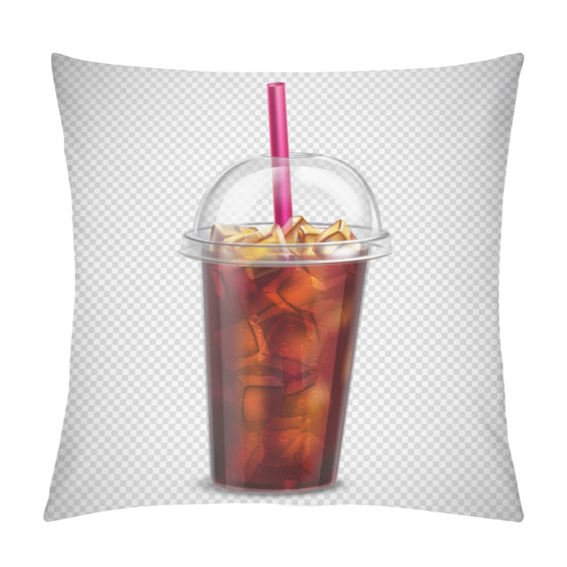 Personality  Cola With Ice Realistic Transparent Pillow Covers