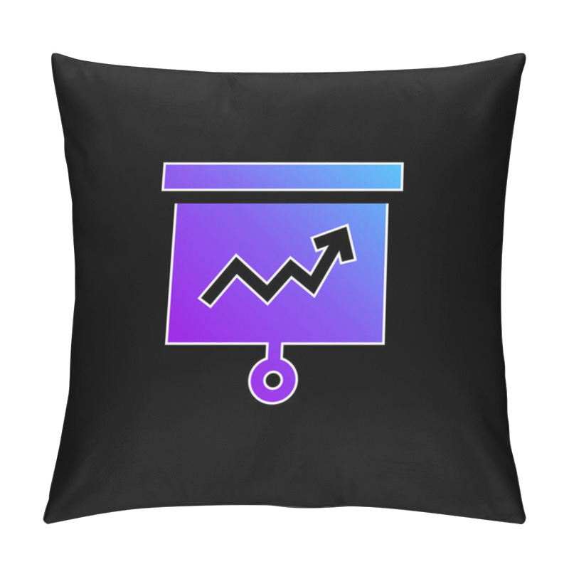 Personality  Analytic Blue Gradient Vector Icon Pillow Covers