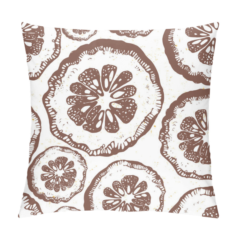 Personality  Citrus Seamless Background. Black And White Pattern. Pillow Covers