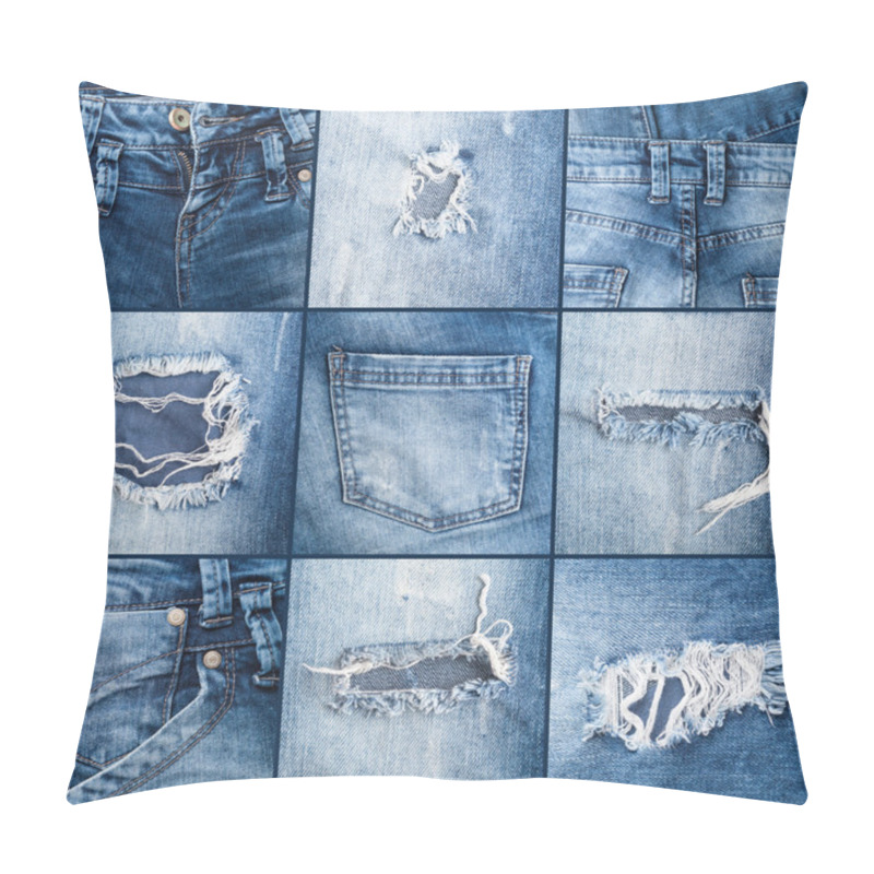 Personality  Denim Jeans Texture Pillow Covers