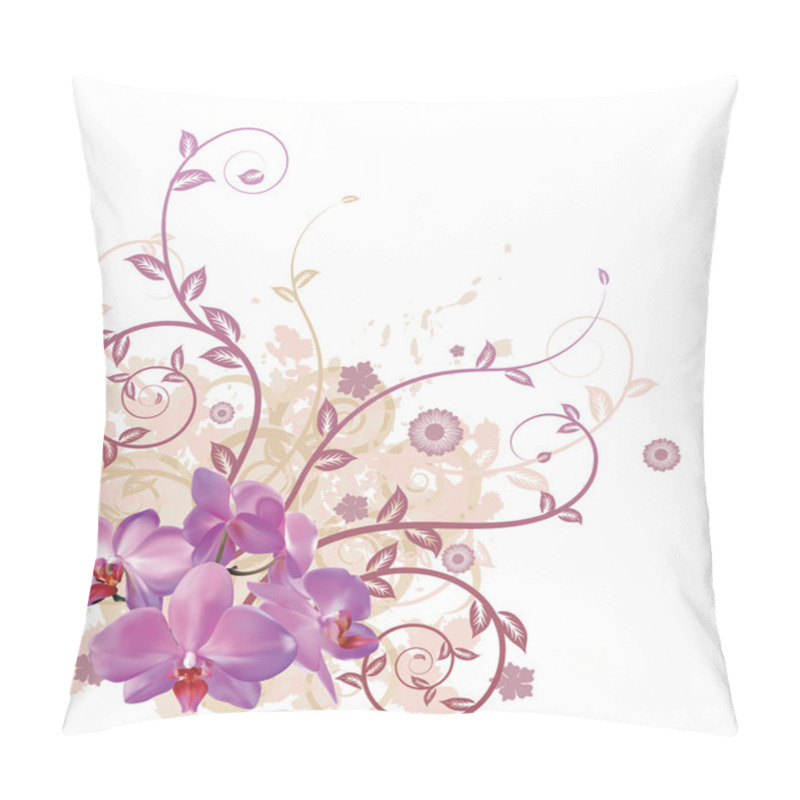 Personality  Cool Orchid Floral Background Pillow Covers