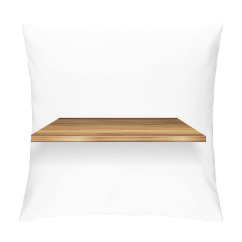 Personality  Wooden Shelf On A White Background. Vector Illustration. Pillow Covers