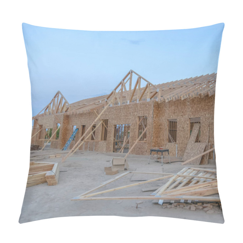 Personality  A New Building Under Construction Exterior Square Pillow Covers