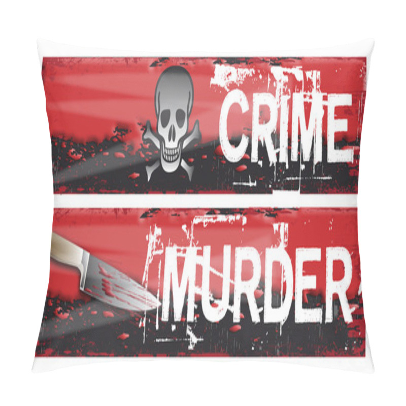 Personality  Crime Themed Banners Pillow Covers