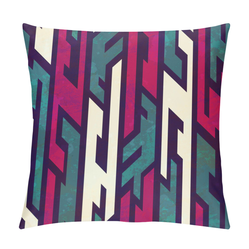 Personality  Grunge Tribal Geometric Seamless Pattern Pillow Covers