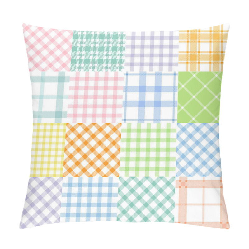 Personality  Set Plaid Pattern Seamless. Tartan Patterns Fabric Texture Pillow Covers