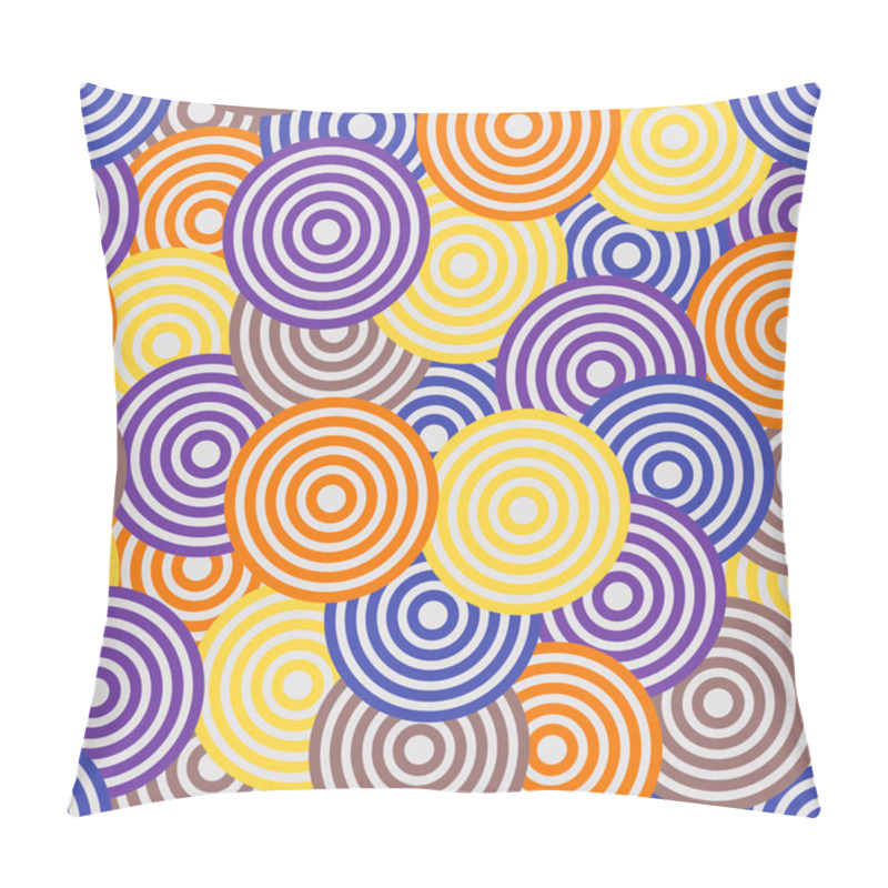 Personality  Retro Circles Background Pillow Covers