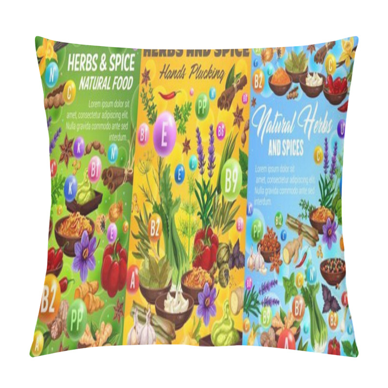 Personality  Herbs And Spices, Food Seasonings Pillow Covers