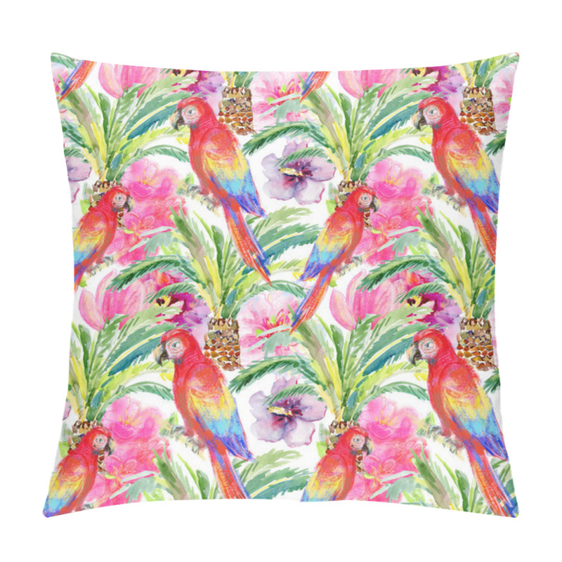 Personality  Seamless Pattern With Flowers And Birds. Pillow Covers