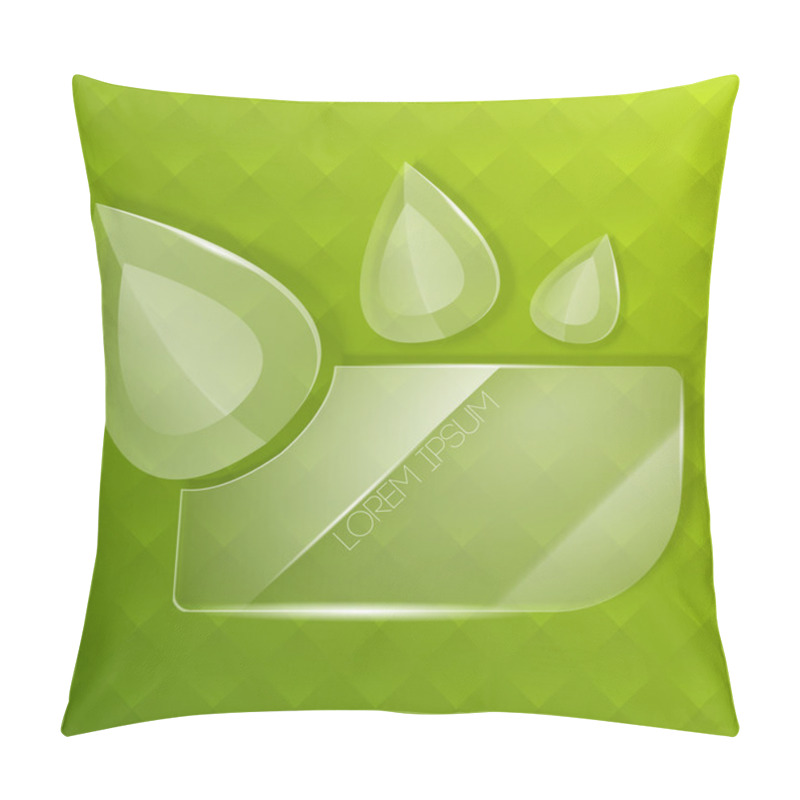 Personality  Abstract Vector Background With Glass Drops. Pillow Covers