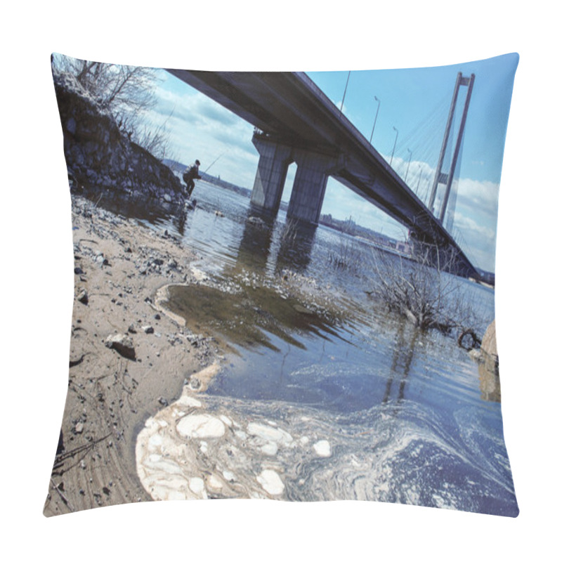 Personality  Pollution Of Rivers By Sewage In City Pillow Covers