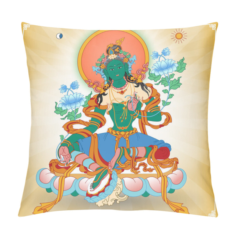 Personality  Green Tara Pillow Covers