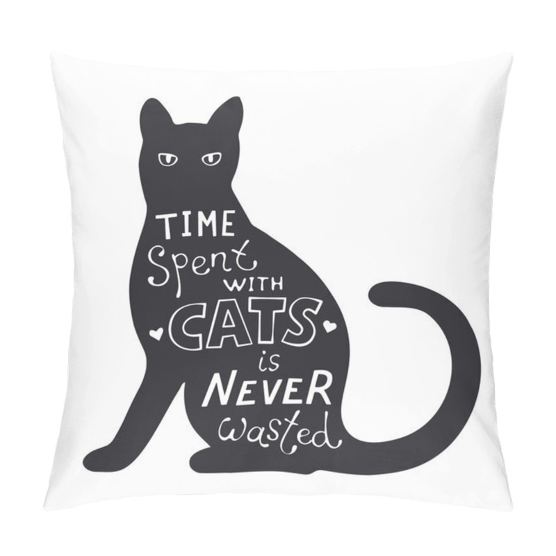 Personality  Fun Poster About Cats Pillow Covers