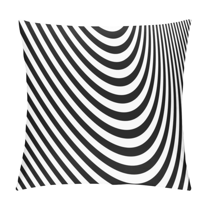 Personality  Abstract Black And White Modern Striped Background Pillow Covers