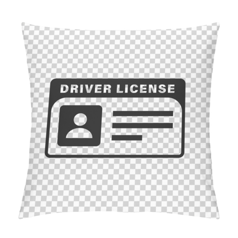 Personality  Driver License Icon In Flat Style. Id Card Vector Illustration On White Isolated Background. Identity Business Concept. Pillow Covers