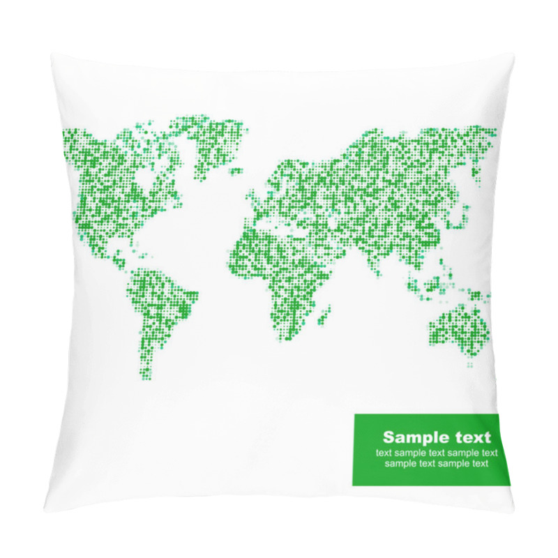 Personality  Vector Map Of The World. Business Background. Pillow Covers