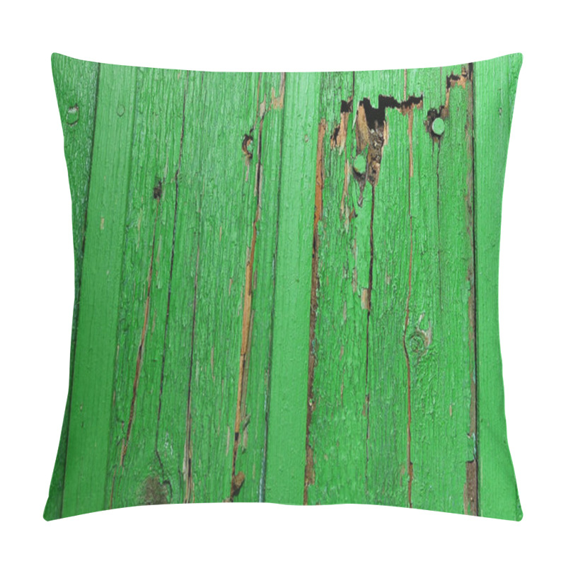 Personality  Old Green Wooden Door Pillow Covers