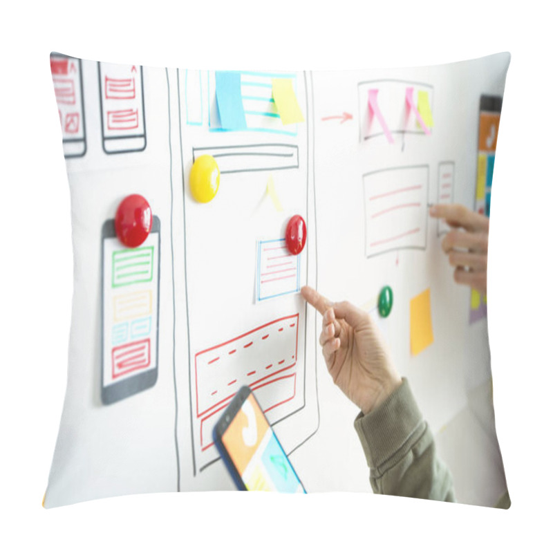 Personality  Designer Developer Of Applications For Mobile Phones At The Desktop. User Experience. Creation Of An Interface To The Smartphone. Pillow Covers