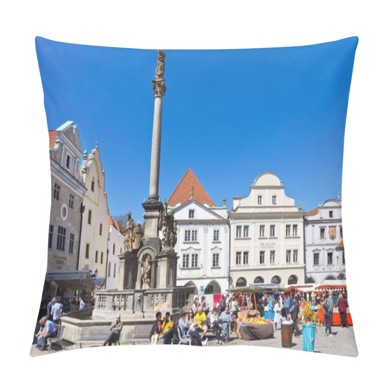 Personality  Main Square, Cesky Krumlov Town (UNESCO), South Bohemia, Czech Republic, Europe Pillow Covers