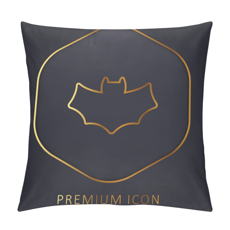 Personality  Bat Golden Line Premium Logo Or Icon Pillow Covers