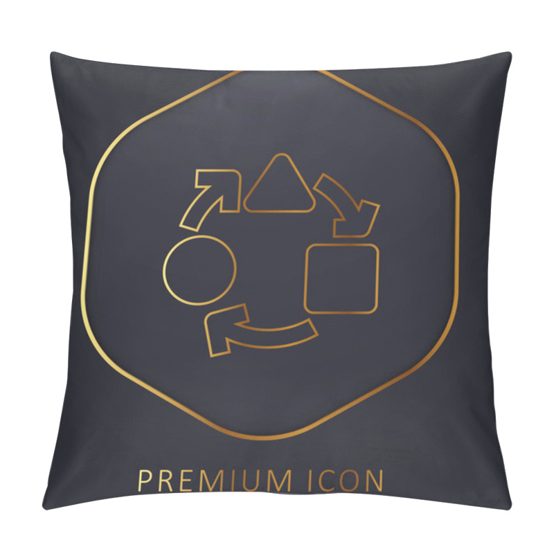 Personality  Adaptive Golden Line Premium Logo Or Icon Pillow Covers