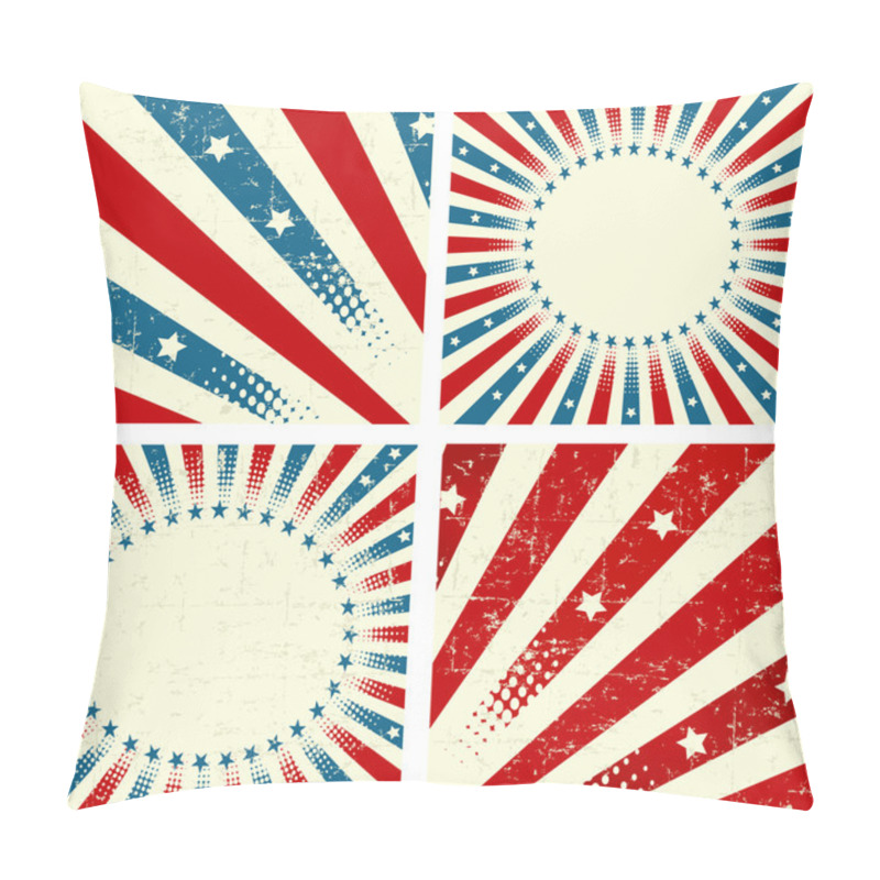 Personality  Patriotic Background Pillow Covers