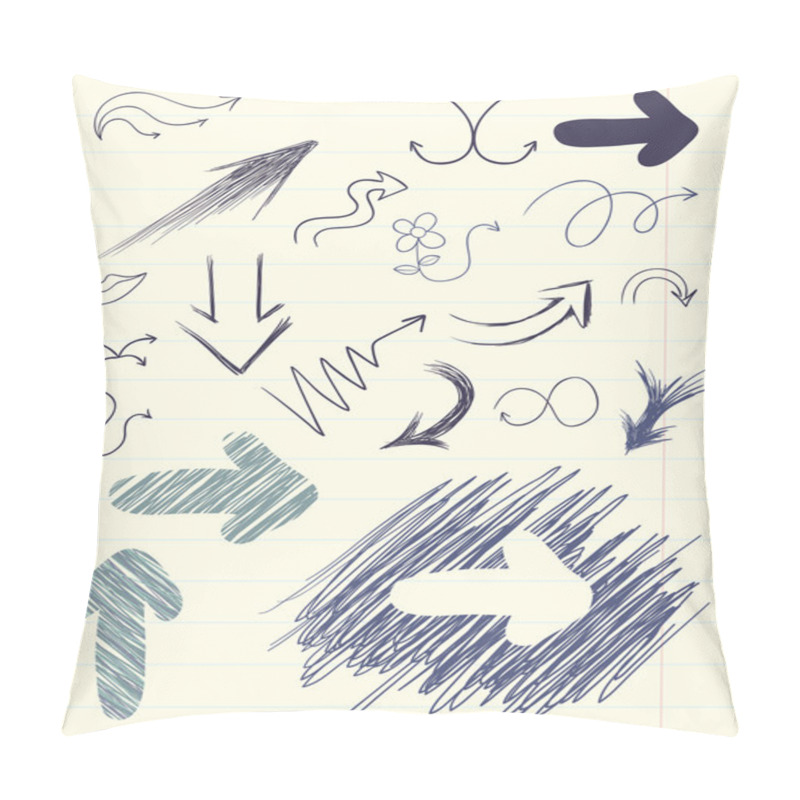 Personality  Set Of Hand Drawn Arrows Pillow Covers