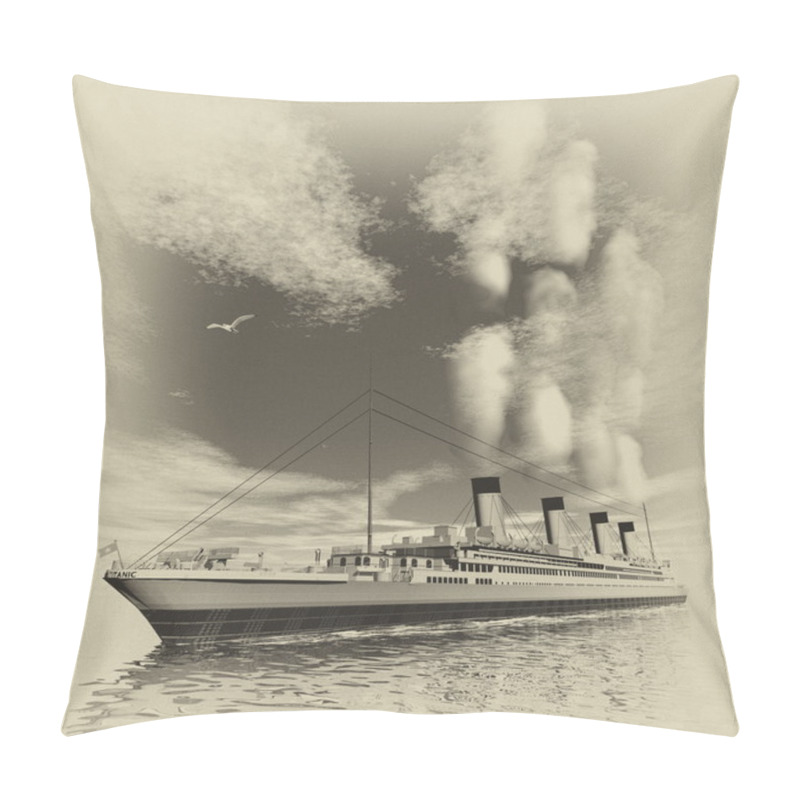 Personality  Titanic Ship - 3D Render Pillow Covers