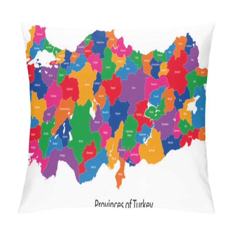 Personality  Turkey Map Pillow Covers