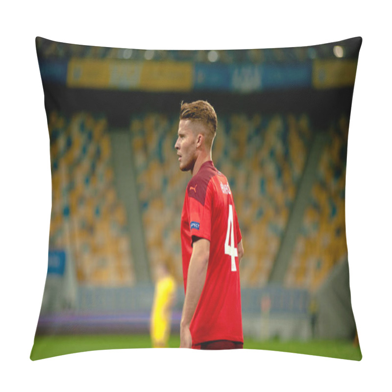 Personality  Lviv, Ukraine - September 03, 2020: Nico Elvedi During The Football Match Of UEFA League Nations Ukraine Vs Switzerland Pillow Covers