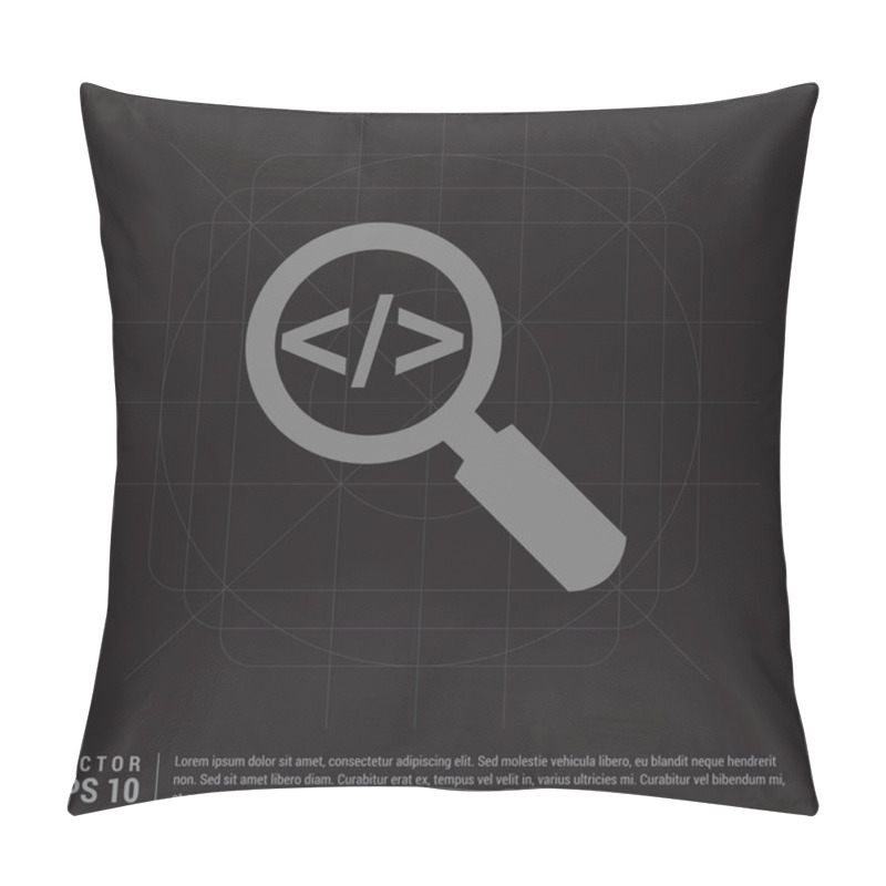 Personality  Search Programming Code Icon Pillow Covers