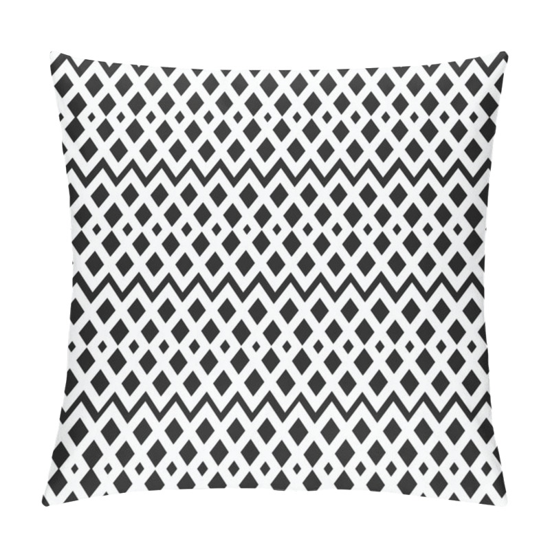 Personality  Geometric Black And White Seamless Pattern. Netting Structure. Abstract Contour Background Pillow Covers