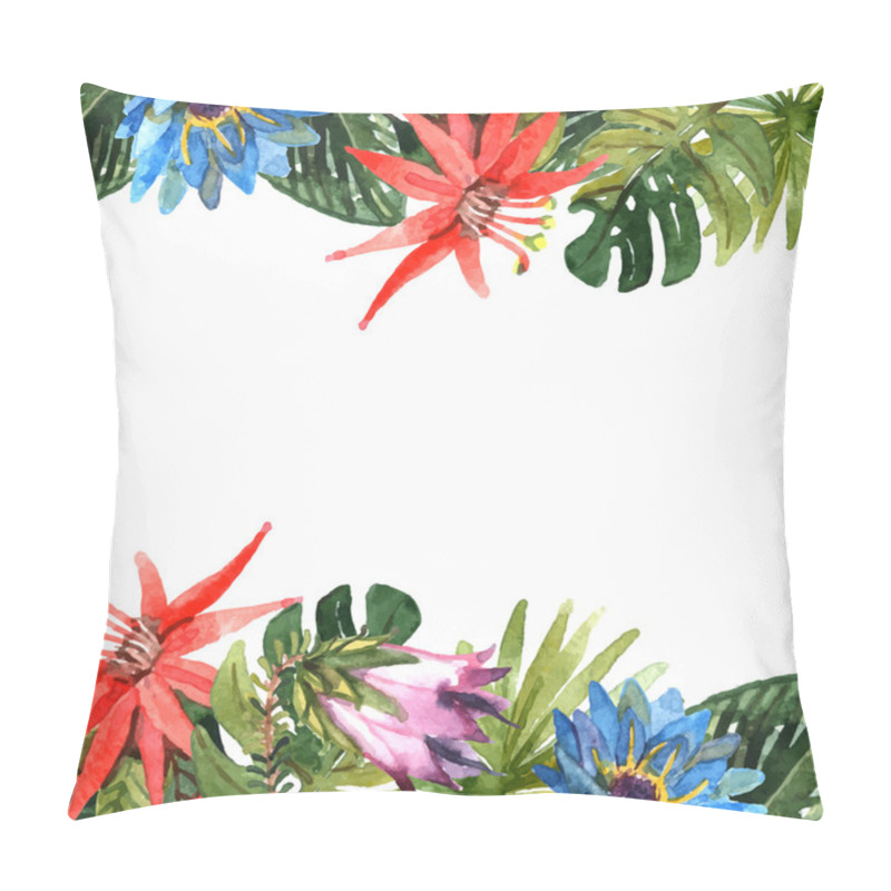 Personality  Tropical Leaves Illustration Pillow Covers