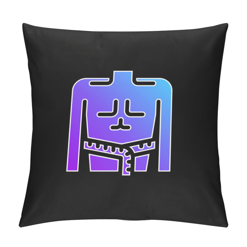 Personality  Body Mass Blue Gradient Vector Icon Pillow Covers