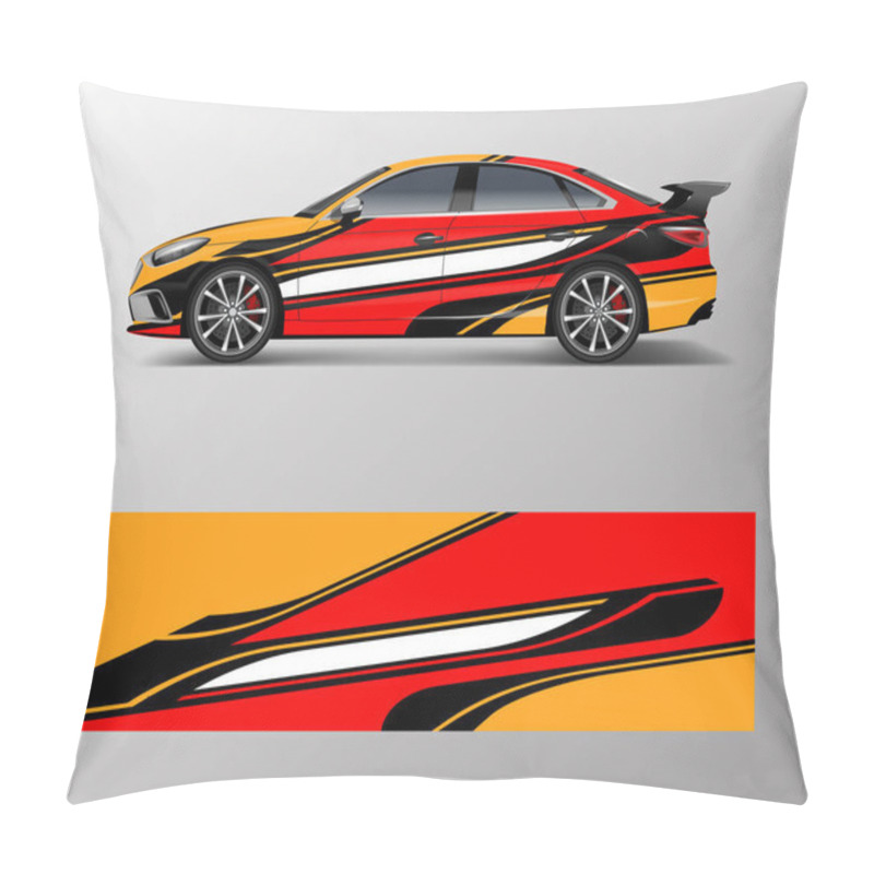 Personality  Modern Racing Car Wrap Strip For Racing Sport Car Design. Pillow Covers