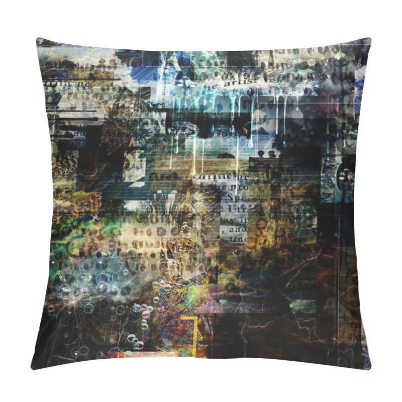 Personality  Modern Abstract With Mystic Symbols. 3D Rendering Pillow Covers