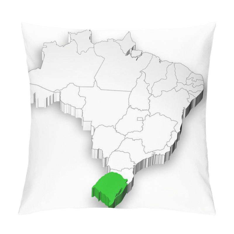 Personality  Brazilian Map With States Separated Pillow Covers