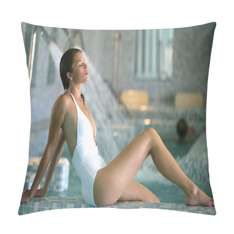 Personality  Woman In A Spa Center Pillow Covers