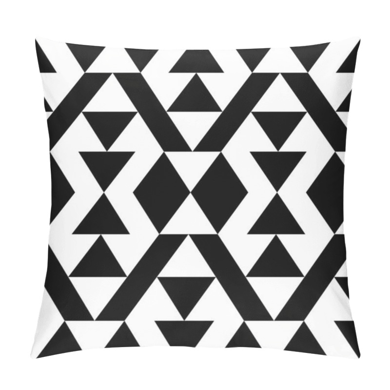 Personality  Diamonds, Rhombuses, Lozenges, Tiles, Triangles, Arrows Seamless Pattern. Folk Ornament. Geometric Image. Ethnic Ornate. Tribal Wallpaper. Geometrical Background. Retro Motif. Ethnical Textile Print Pillow Covers