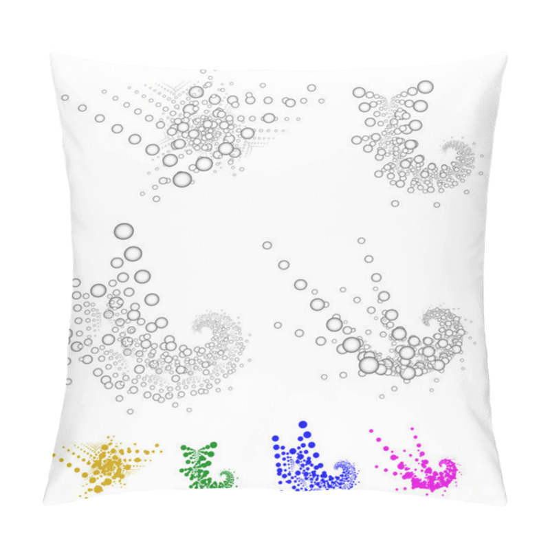 Personality  Abstract, Random Dots, Circles, Elements Pillow Covers