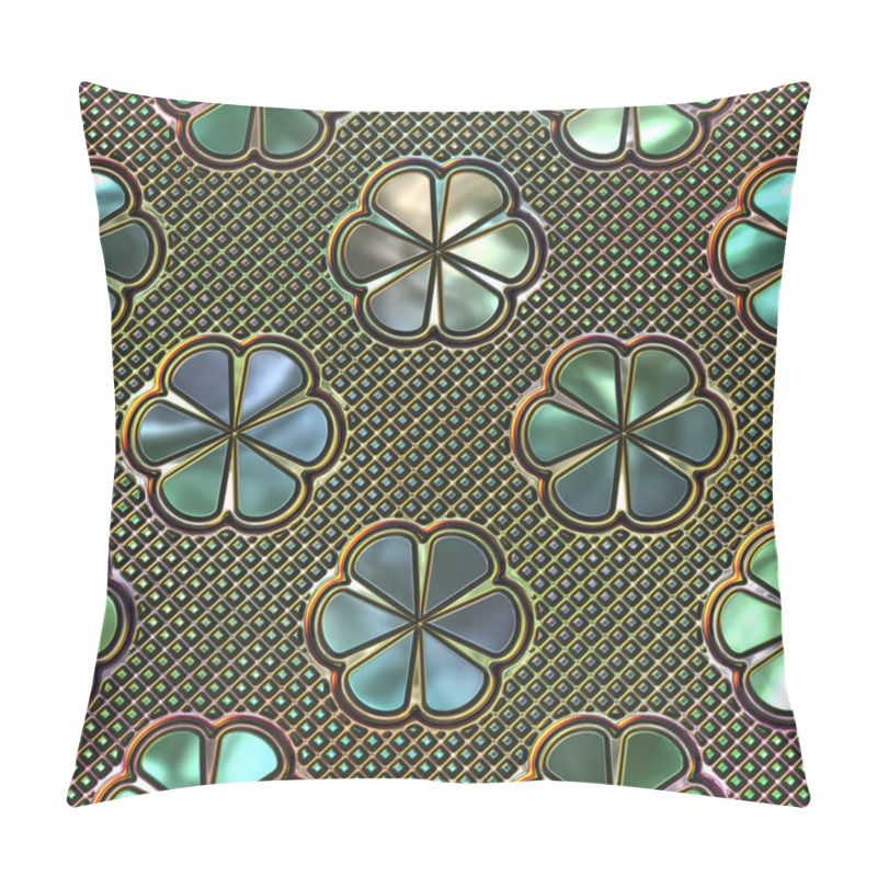 Personality  Flowers Pattern Seamless Texture On Bright Background, 3d Illustration Pillow Covers