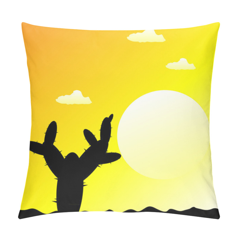 Personality  Mexico Desert Sunset With Cactus Plants Pillow Covers