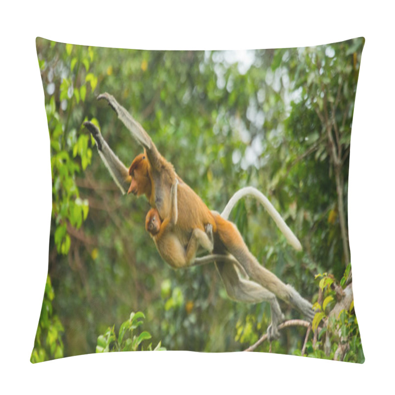 Personality  Proboscis Monkeys (Nasalis Larvatus) Pillow Covers