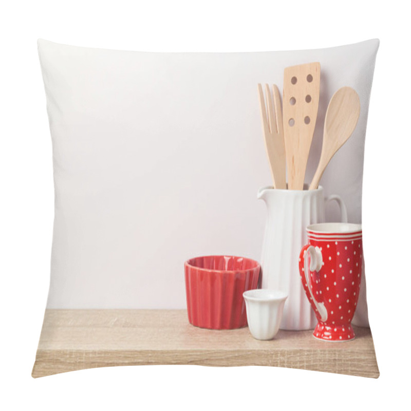 Personality  Shelf With Kitchen Utensils Pillow Covers