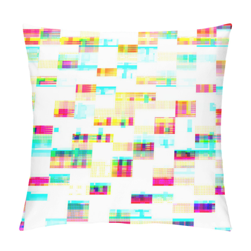 Personality  Digital Vibrant Glitch Effect. Pillow Covers