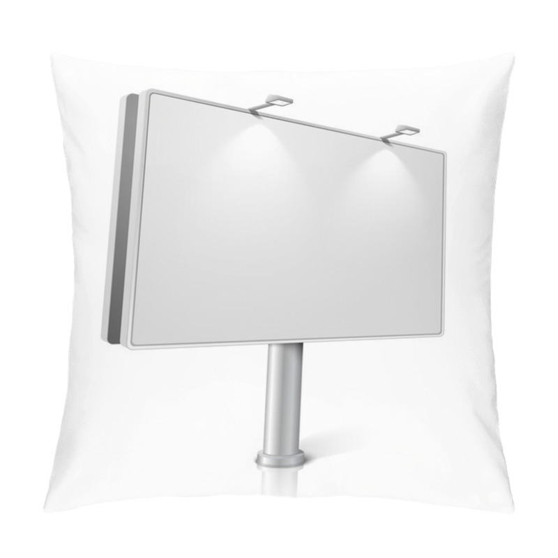 Personality  Vector City Billboard With Lamps, Isolated On White Background. Pillow Covers