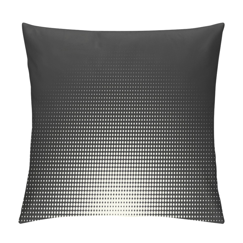 Personality  Vector Monochrome Circles Halftone Background.  Pillow Covers